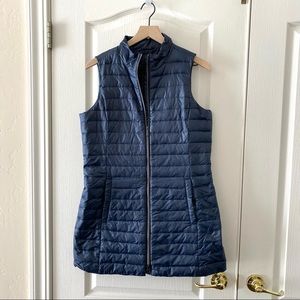 Lands End long down puffer vest